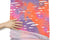 Pink Purple Orange Deconstructed Distressed Post Apocalyptic Jacquard Knit Fabric 1 yard 33 inches PDK00300